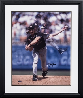 Randy Johnson Signed Triple Exposure Photo In 22x26 Framed Display (LE 137/200) (UDA)